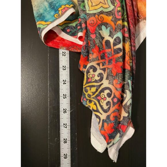 Amma Design Womens Skirt Small Mixed Media Asymmetric Hem Pull On Stretch Boho - Picture 6 of 7